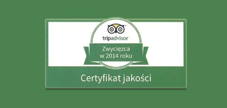 nagroda dla hotelu - tripadvisor 2014