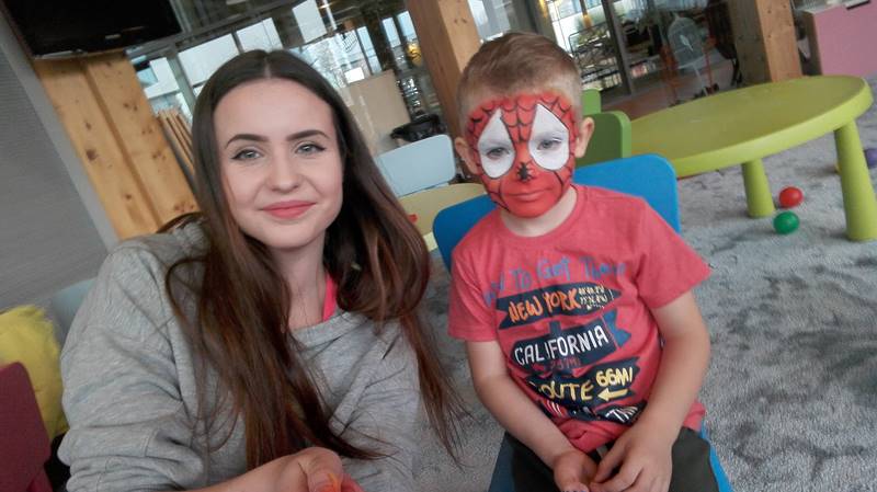 malowanie buzi - spider-man